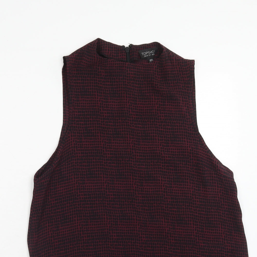 Womens UK Size 10 Topshop Purple Tunic Tank