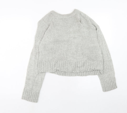 Womens UK Size S New Look Grey Pullover Jumper