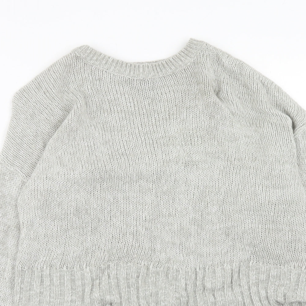 Womens UK Size S New Look Grey Pullover Jumper