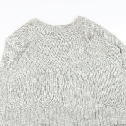 Womens UK Size S New Look Grey Pullover Jumper