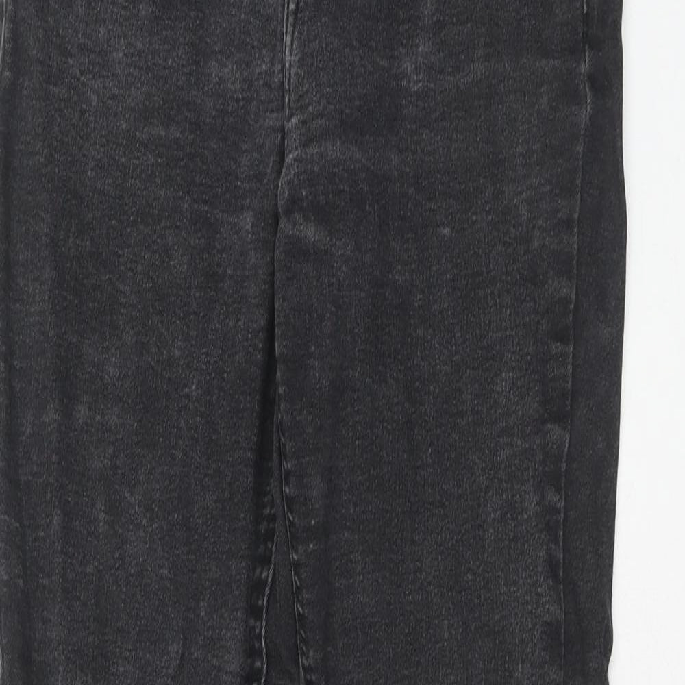 Zara Womens Black Cotton Skinny Jeans Size 8 Regular Zip