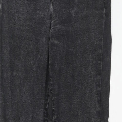 Zara Womens Black Cotton Skinny Jeans Size 8 Regular Zip