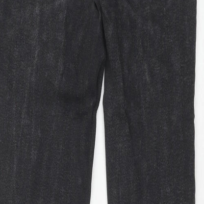 Zara Womens Black Cotton Skinny Jeans Size 8 Regular Zip