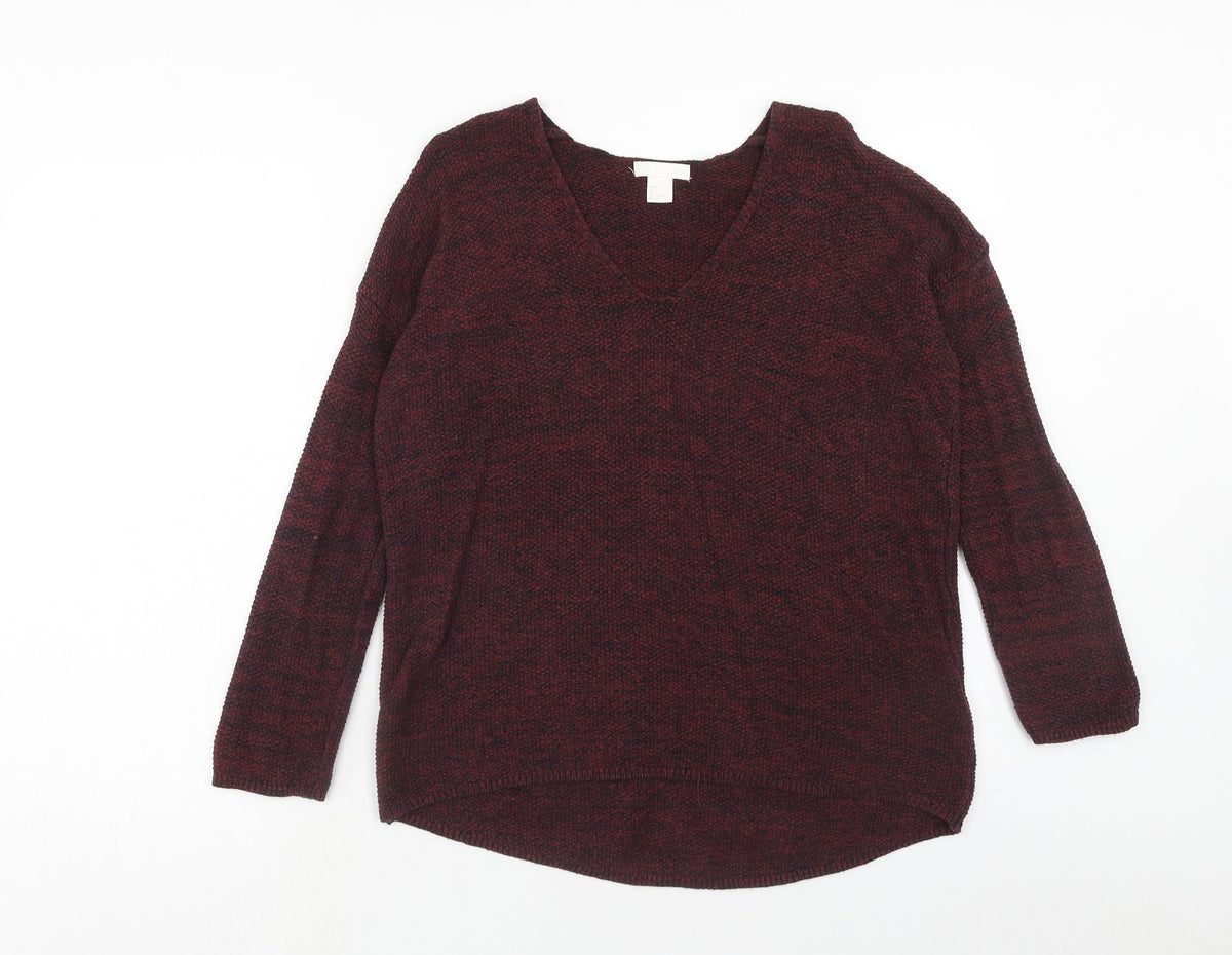 Womens UK Size S H&M Red Pullover Jumper