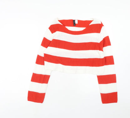Womens UK Size S H&M Red Pullover Jumper