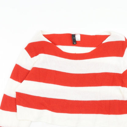 Womens UK Size S H&M Red Pullover Jumper
