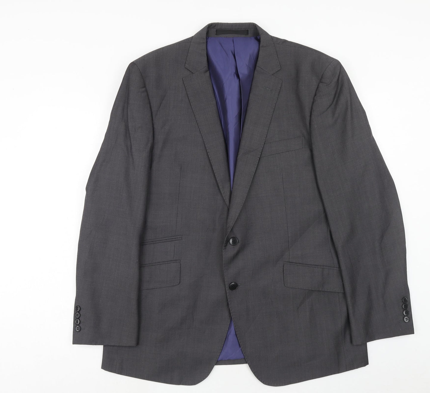 Autograph Mens Grey Wool Jacket Suit Jacket Size 44 Regular