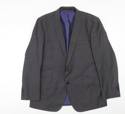 Autograph Mens Grey Wool Jacket Suit Jacket Size 44 Regular