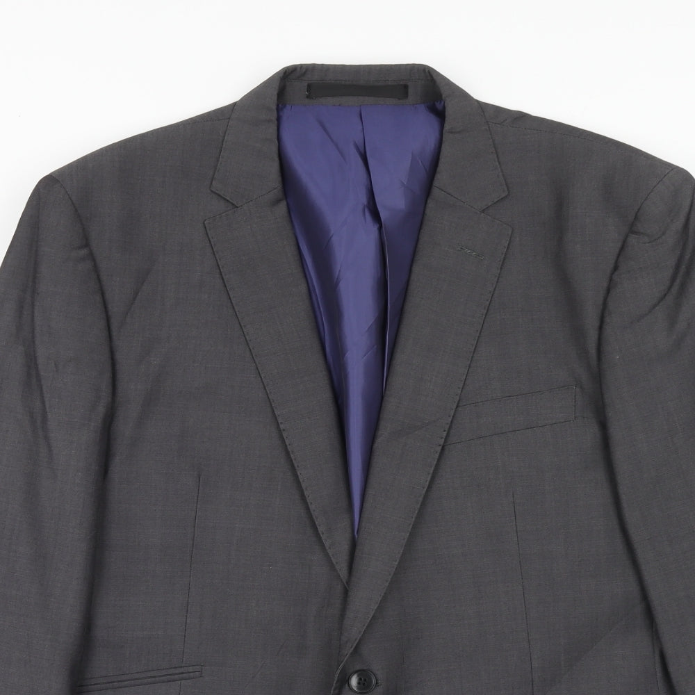 Autograph Mens Grey Wool Jacket Suit Jacket Size 44 Regular