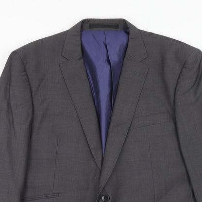 Autograph Mens Grey Wool Jacket Suit Jacket Size 44 Regular
