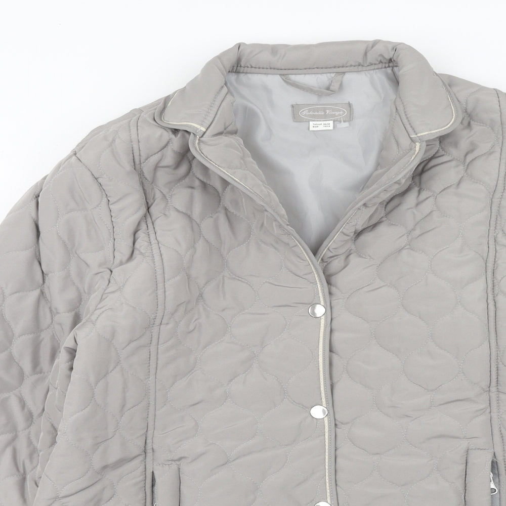 Womens UK Size 10 Gabrielle Vicenza Grey Quilted Coat