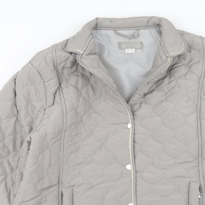 Womens UK Size 10 Gabrielle Vicenza Grey Quilted Coat