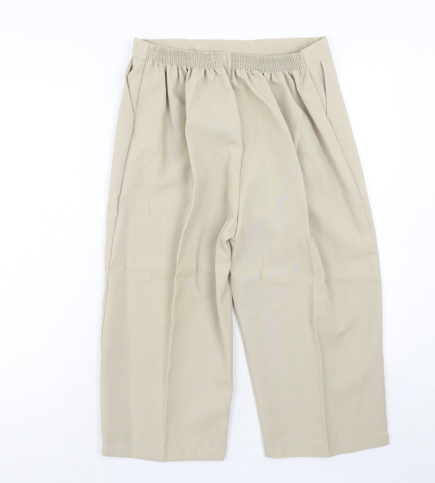 Womens UK Size 10 Preworn Regular Fit  Beige Trousers