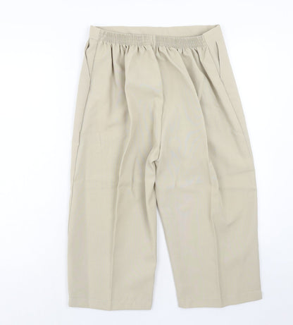Womens UK Size 10 Preworn Regular Fit  Beige Trousers