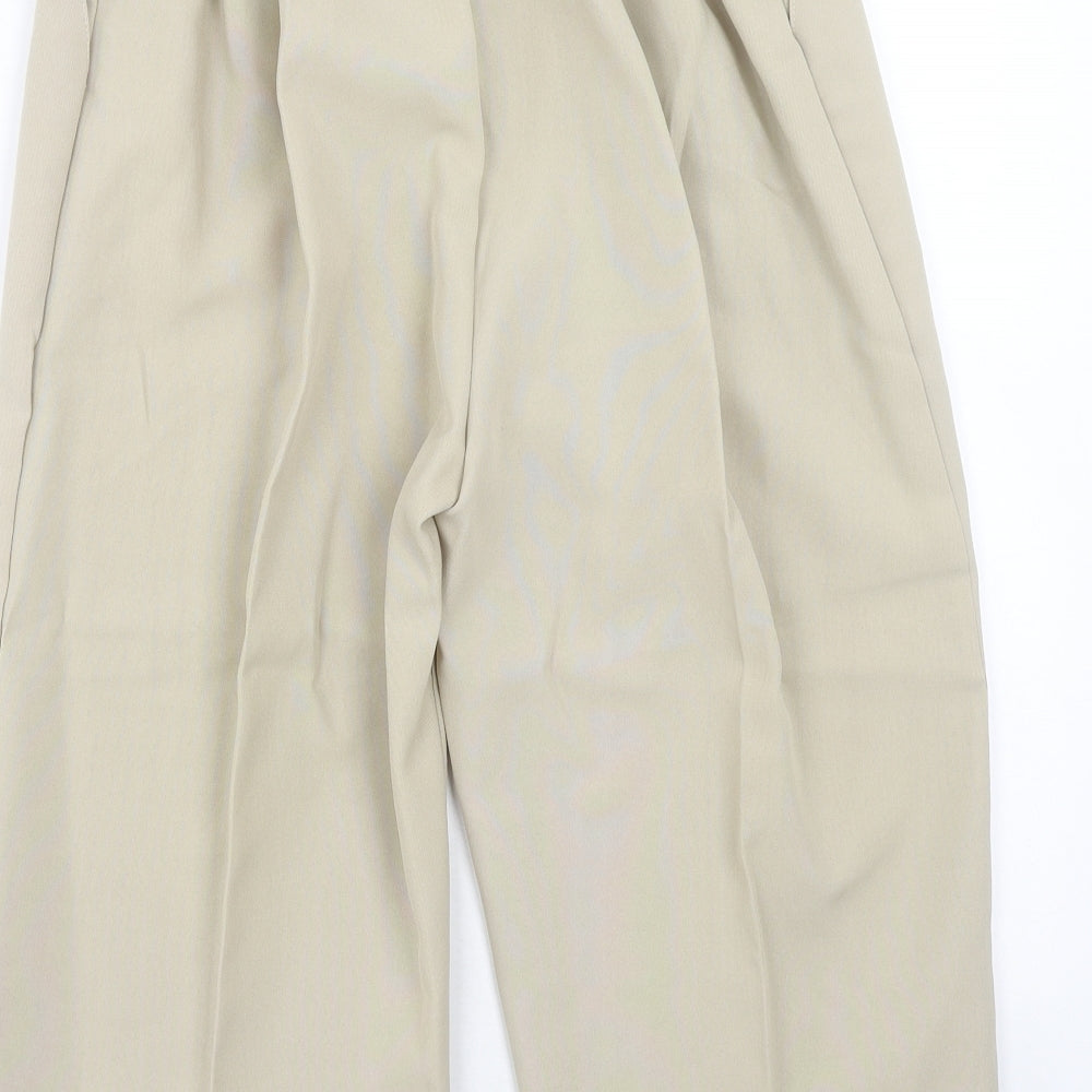 Womens UK Size 10 Preworn Regular Fit  Beige Trousers