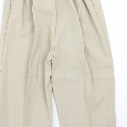 Womens UK Size 10 Preworn Regular Fit  Beige Trousers