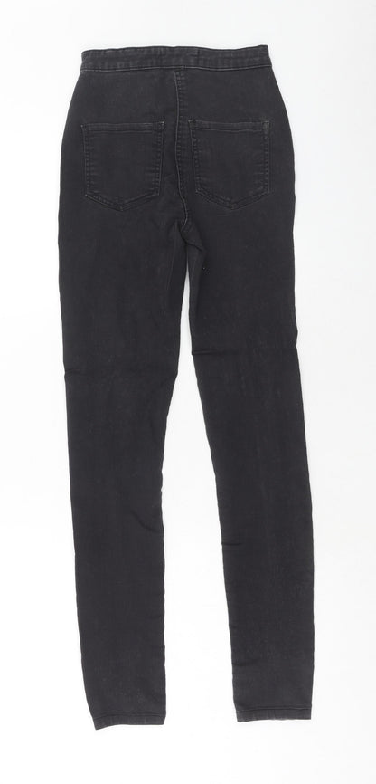 PARISIAN SIGNATURE Womens Black Cotton Skinny Jeans Size 4 Regular Zip