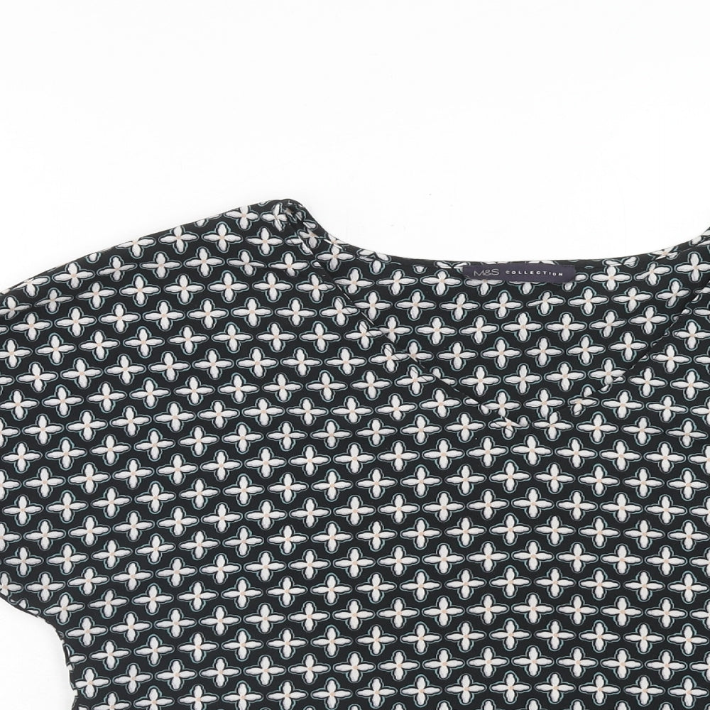 Womens UK Size 10 Marks and Spencer Black Basic Blouse