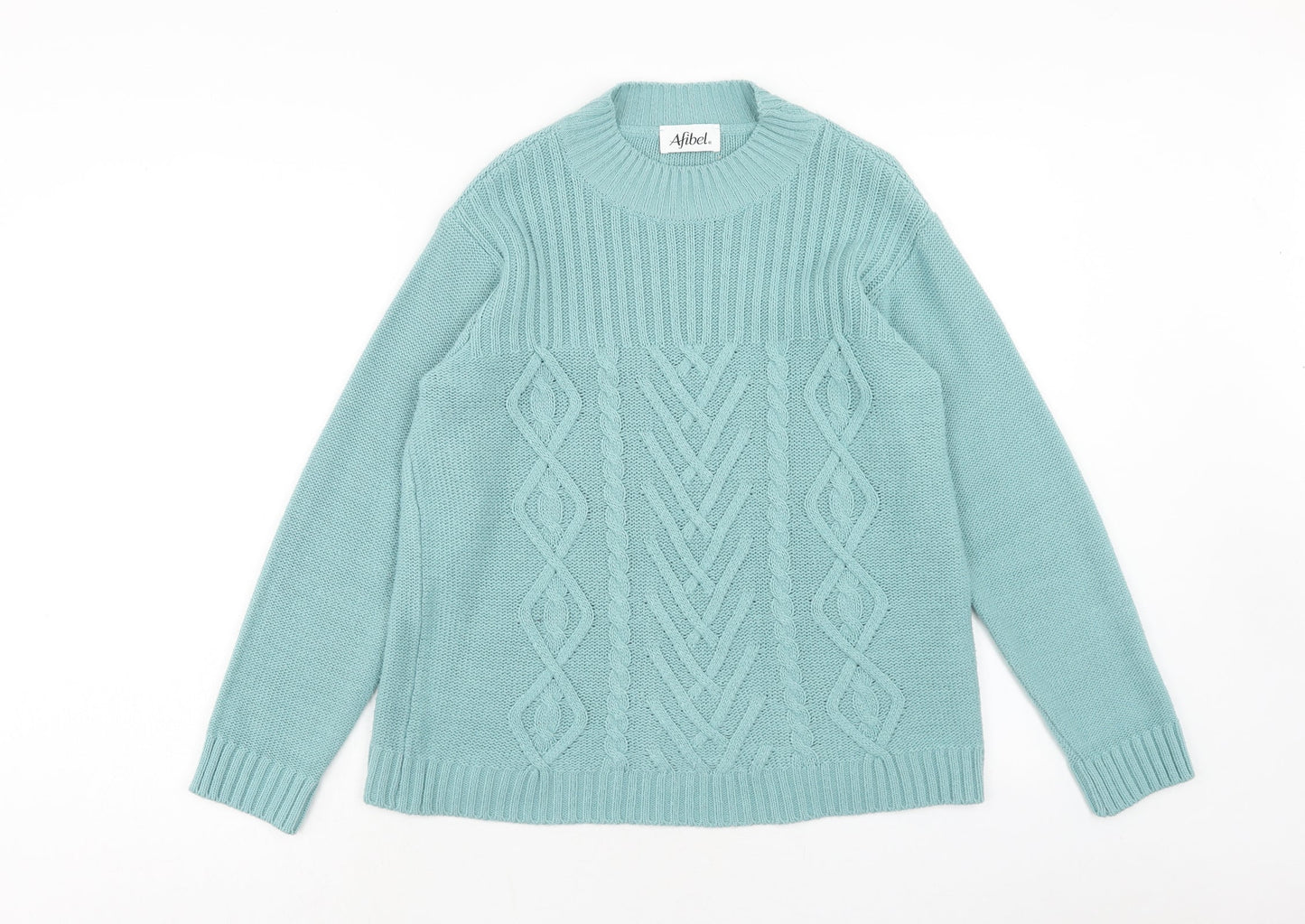 Womens UK Size 14 AFIBEL Blue Pullover Jumper