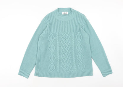 Womens UK Size 14 AFIBEL Blue Pullover Jumper