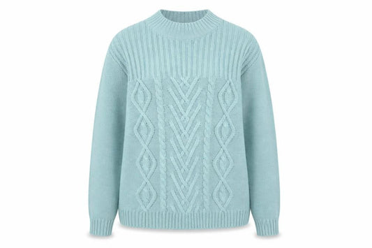 Womens UK Size 14 AFIBEL Blue Pullover Jumper