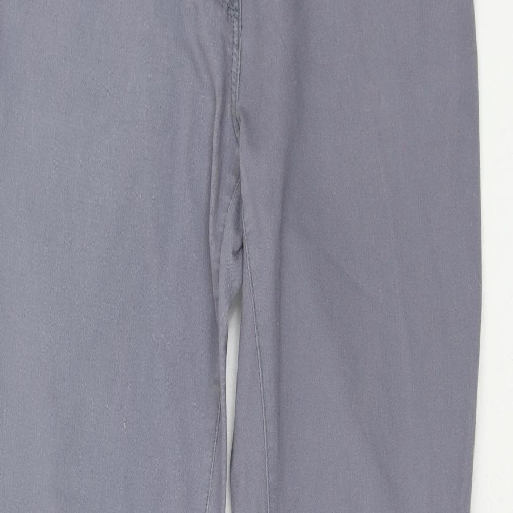 H&M Womens Grey Cotton Skinny Jeans Size 10 Regular Zip