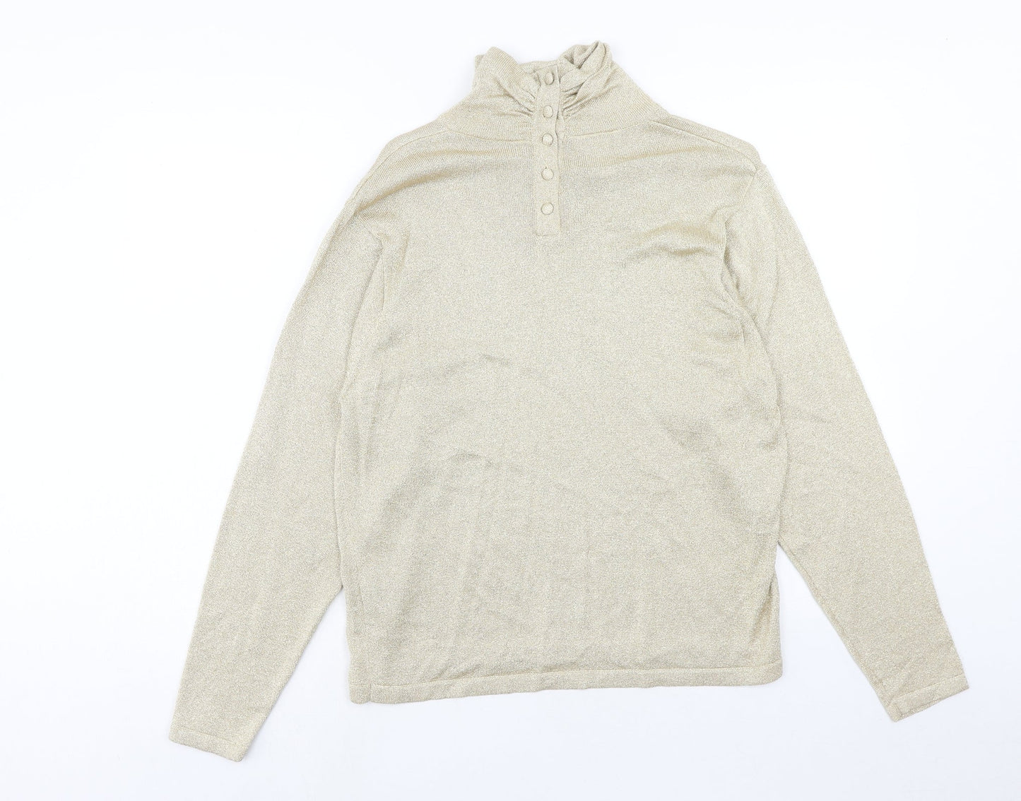 Womens UK Size M Talbots Gold Pullover Jumper