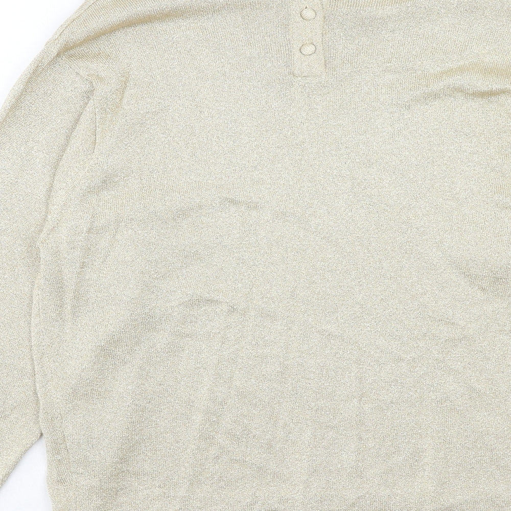 Womens UK Size M Talbots Gold Pullover Jumper