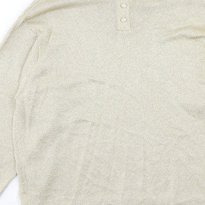 Womens UK Size M Talbots Gold Pullover Jumper