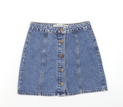 Womens UK Size 8 Denim & Co. A-Line Denim Skirt