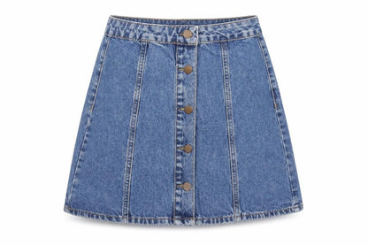 Womens UK Size 8 Denim & Co. A-Line Denim Skirt