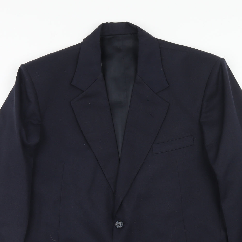 Ran jit Mens Blue Polyester Jacket Blazer Size 42 Regular