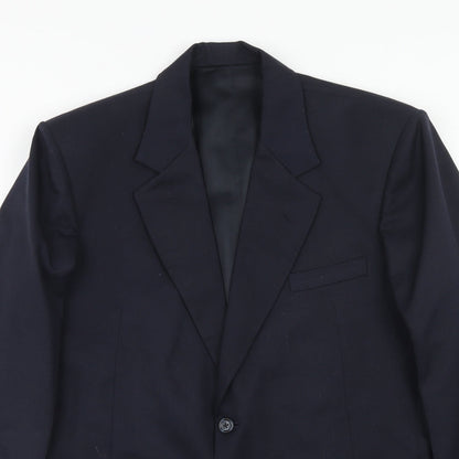 Ran jit Mens Blue Polyester Jacket Blazer Size 42 Regular