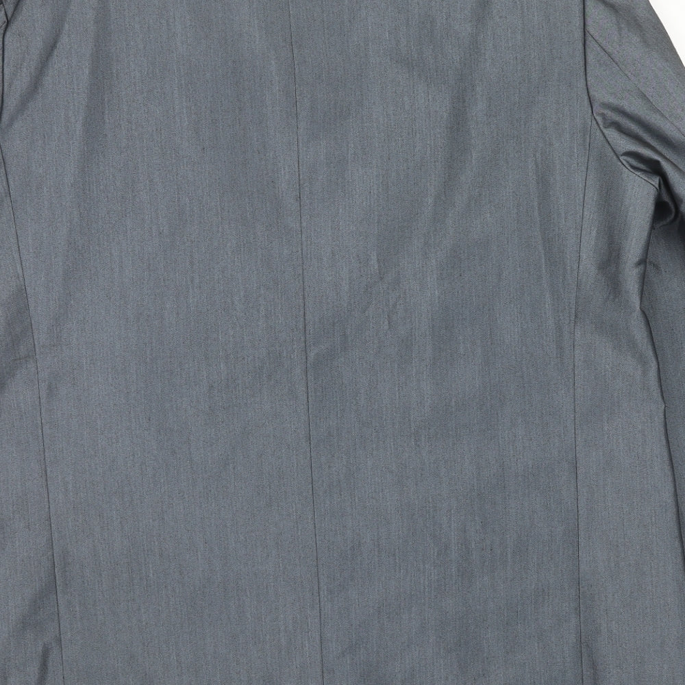 ALS Mens Blue Polyester Jacket Blazer Size 44 Regular