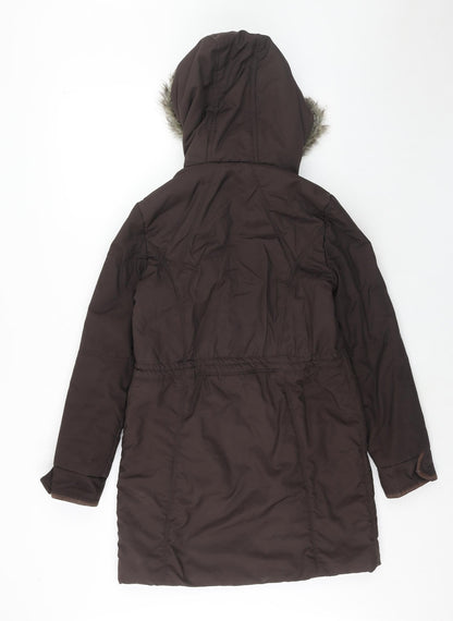 Womens UK Size 8 NEXT Brown Parka Coat