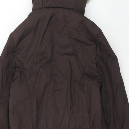 Womens UK Size 8 NEXT Brown Parka Coat