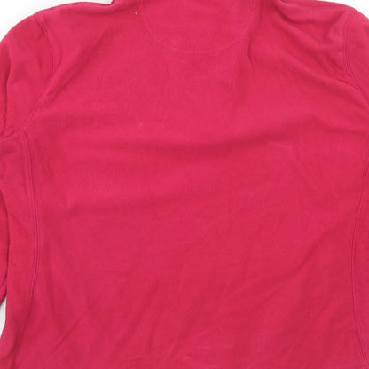 Gap Womens Pink Polyester Pullover Sweatshirt Size M Zip