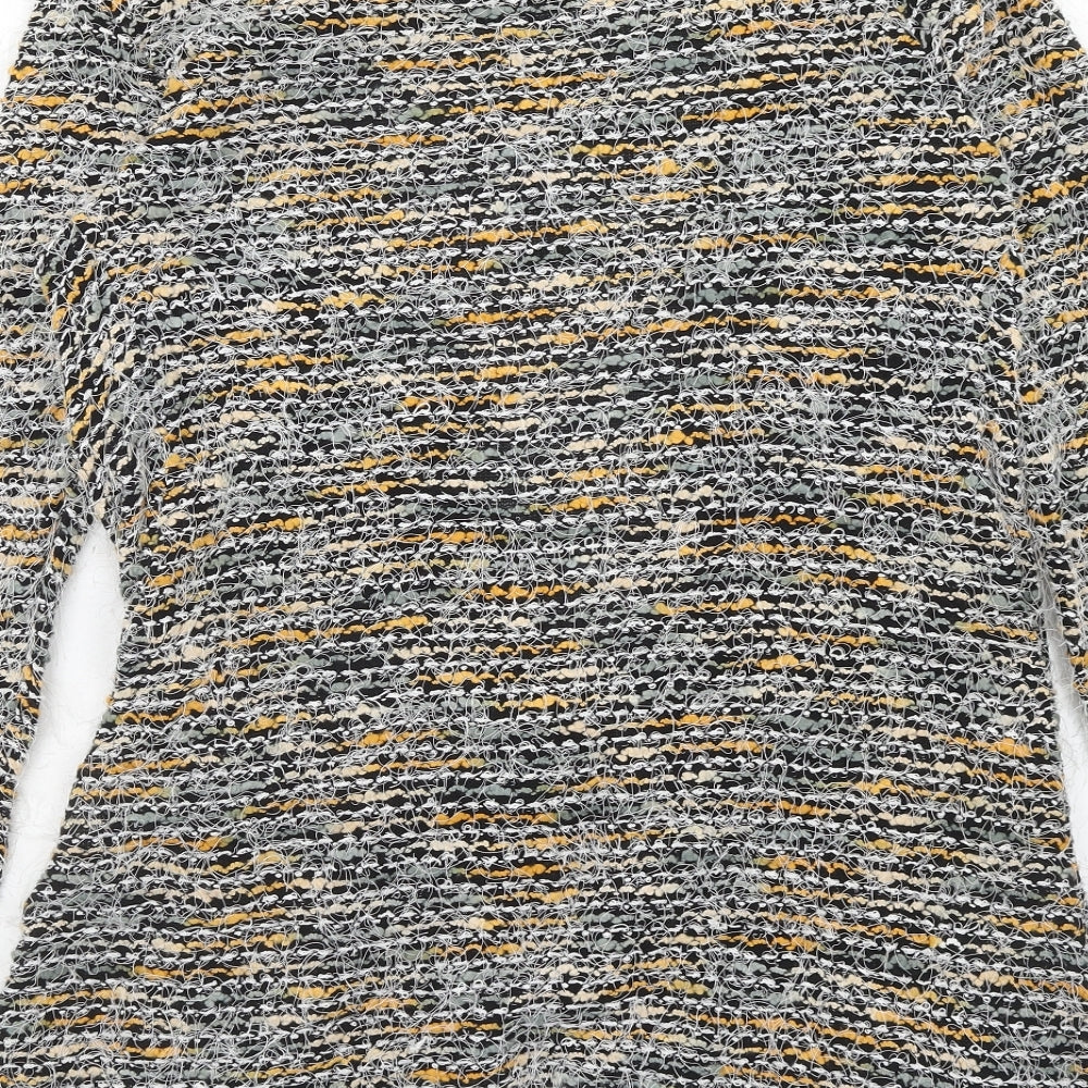 Marina Kaneva Womens Multicoloured V-Neck Cotton Cardigan Jumper Size 14