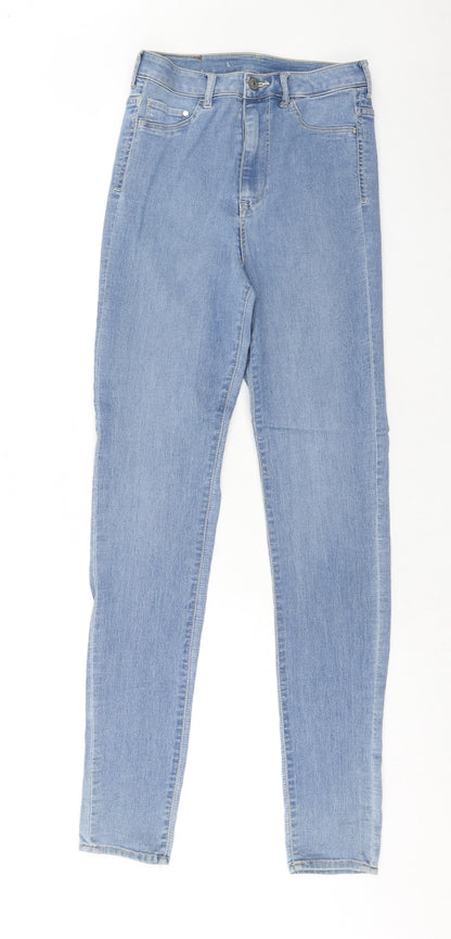 Womens UK Size 28 in H&M Regular Fit Skinny Blue Jeans