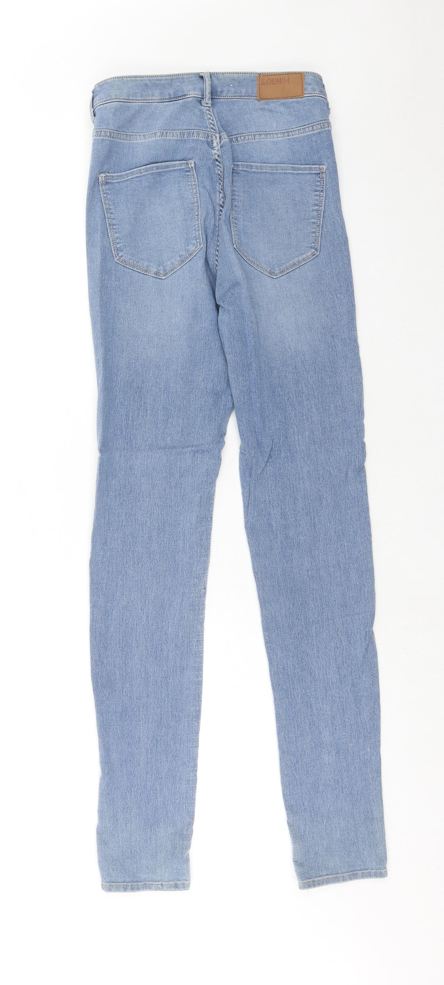 Womens UK Size 28 in H&M Regular Fit Skinny Blue Jeans