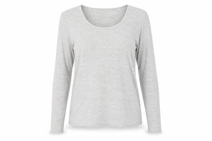 Ann Taylor Womens Grey Polyester Basic T-Shirt Size M Round Neck