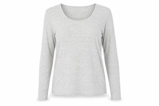 Ann Taylor Womens Grey Polyester Basic T-Shirt Size M Round Neck