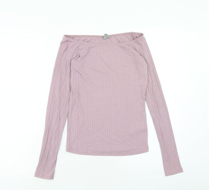 Womens UK Size 12 ASOS Purple Basic T-Shirt