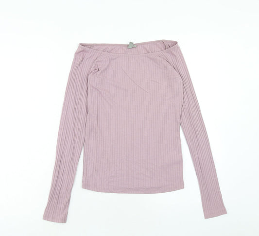 Womens UK Size 12 ASOS Purple Basic T-Shirt