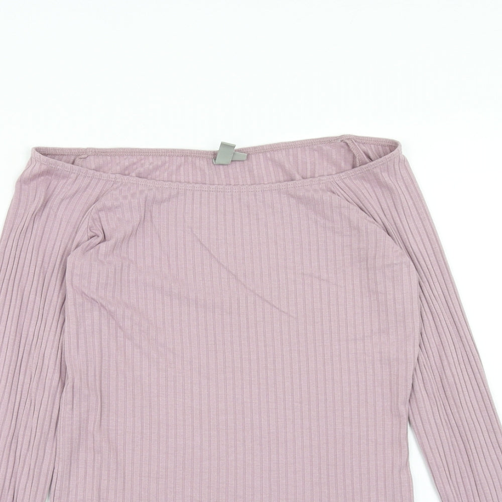 Womens UK Size 12 ASOS Purple Basic T-Shirt
