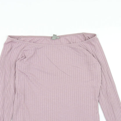 Womens UK Size 12 ASOS Purple Basic T-Shirt