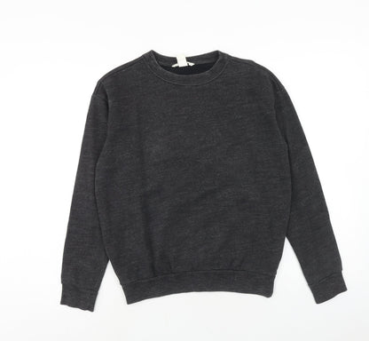 H&M Womens Grey Cotton Pullover Sweatshirt Size XS Pullover