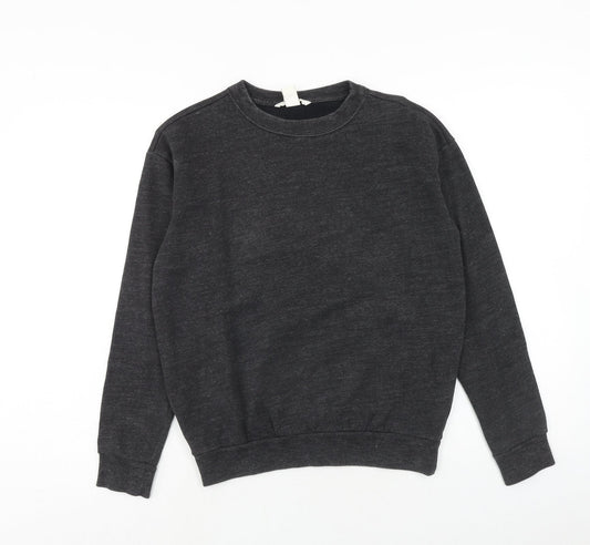 H&M Womens Grey Cotton Pullover Sweatshirt Size XS Pullover