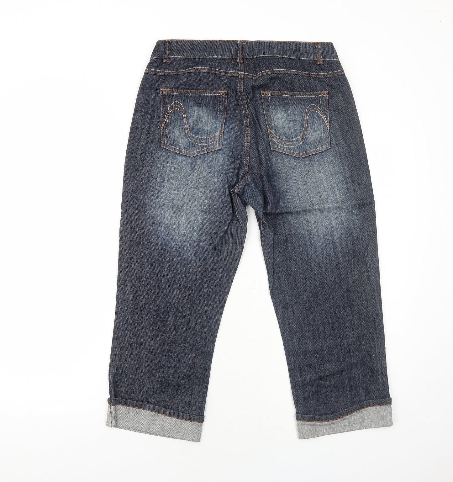 Womens UK Size 10 Kiabi Regular Fit Straight Blue Jeans