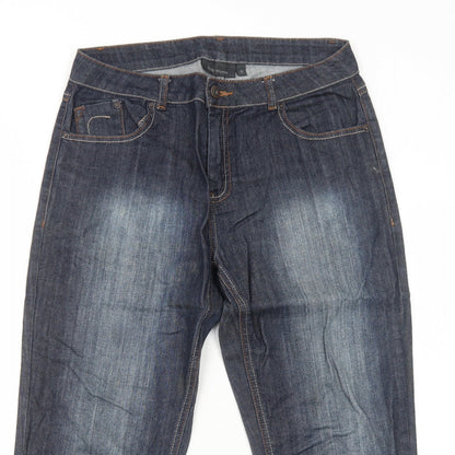 Womens UK Size 10 Kiabi Regular Fit Straight Blue Jeans